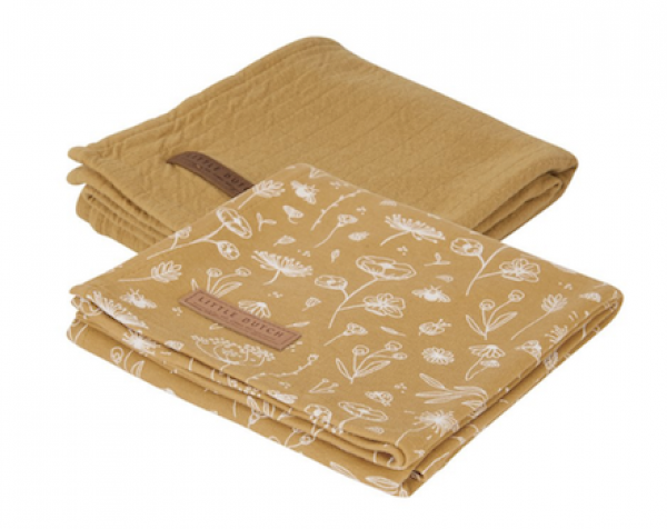Babytuchset Wild Flowers Ochre Babytuchset Wild Flowers Ochre